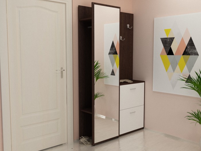 Портманто Славена (венге/бяло)